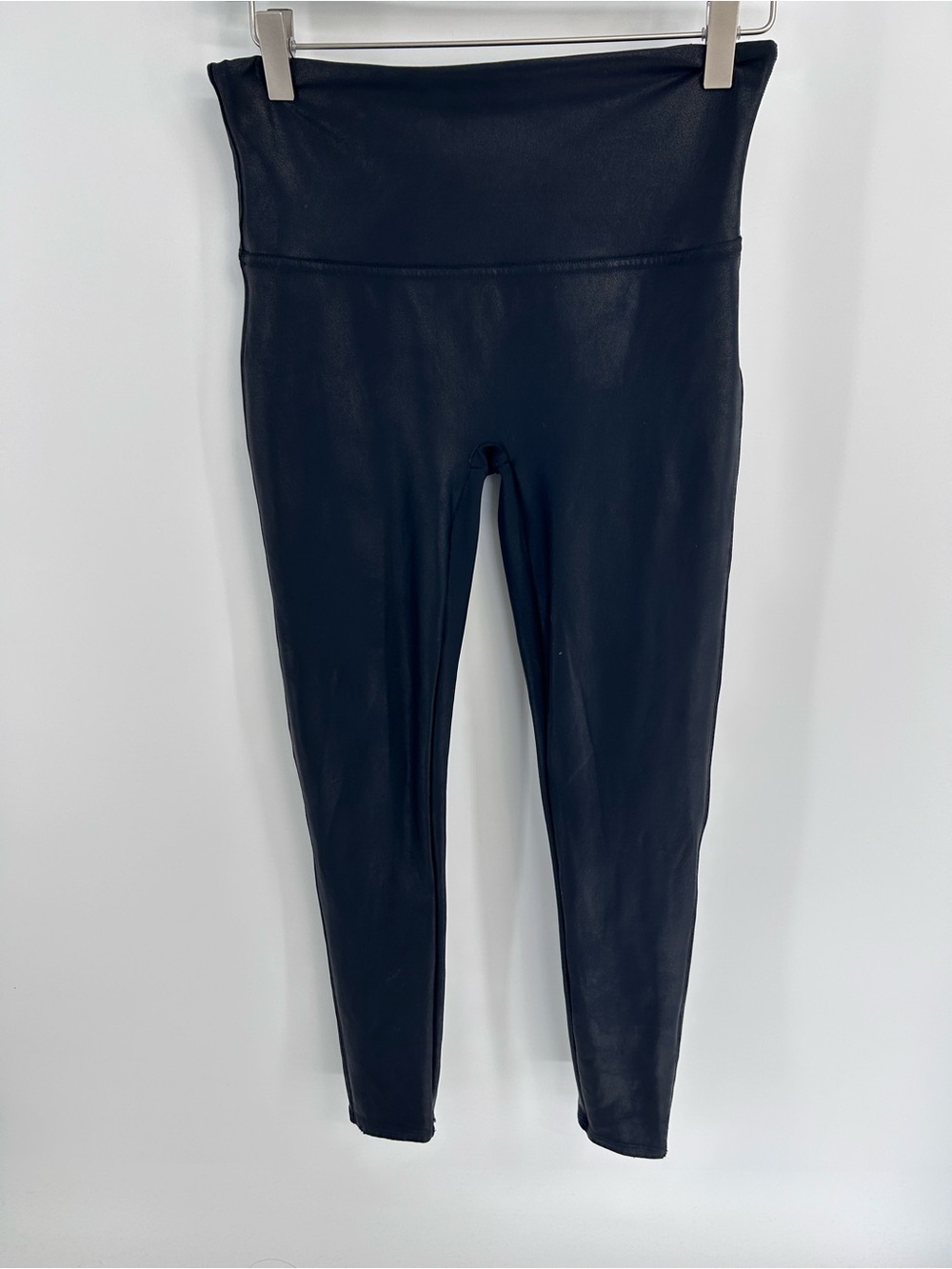Spanx Black Faux Leather‎ Leggings - Large Petite